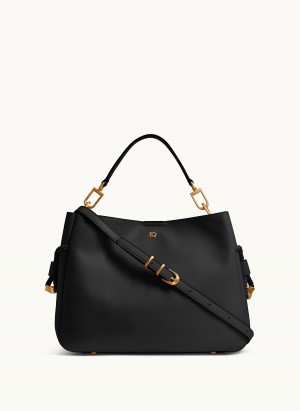 Black Donna Karan Bellerose Satchel | PH_DK56454