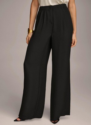 Black Donna Karan High Waisted Pants | PH_DK97718