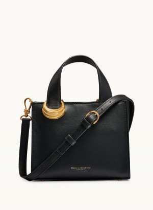 Black / Gold Donna Karan Hewlett Crossbody Bag | PH_DK13106