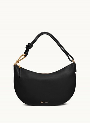 Black / Gold Donna Karan Roslyn Large Hobo Bag | PH_DK67752