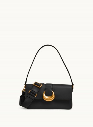 Black / Gold Donna Karan Valley Stream Shoulder Bag | PH_DK22682