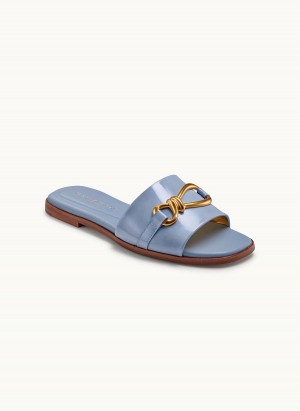 Blue Donna Karan Haylen Flat Sandals | PH_DK47884