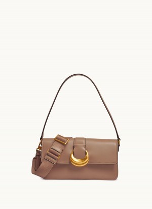 Brown Donna Karan Valley Stream Shoulder Bag | PH_DK38914