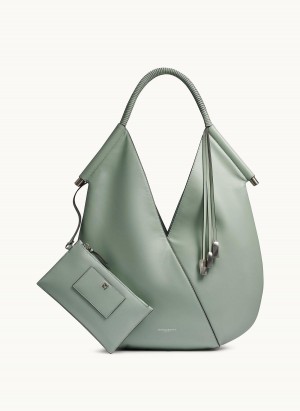 Green Donna Karan Baldwin Large Shoulder Bag | PH_DK27139