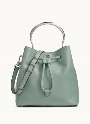 Green Donna Karan Lawrence Bucket Satchel | PH_DK92182