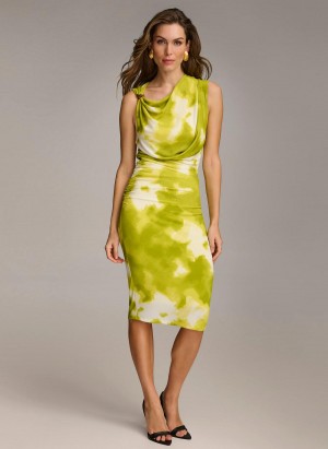 Multicolor Donna Karan Print cowl Neck Dress | PH_DK23126