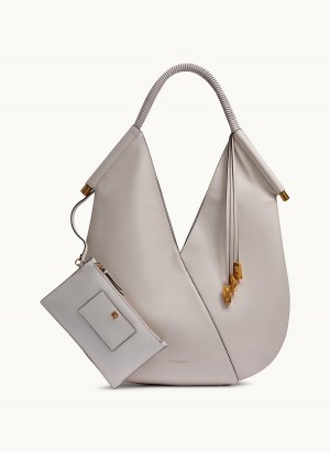 White Donna Karan Baldwin Large Shoulder Bag | PH_DK91777