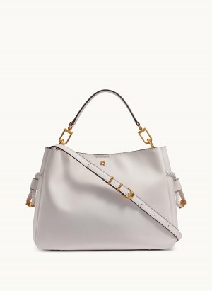 White Donna Karan Bellerose Satchel | PH_DK37744