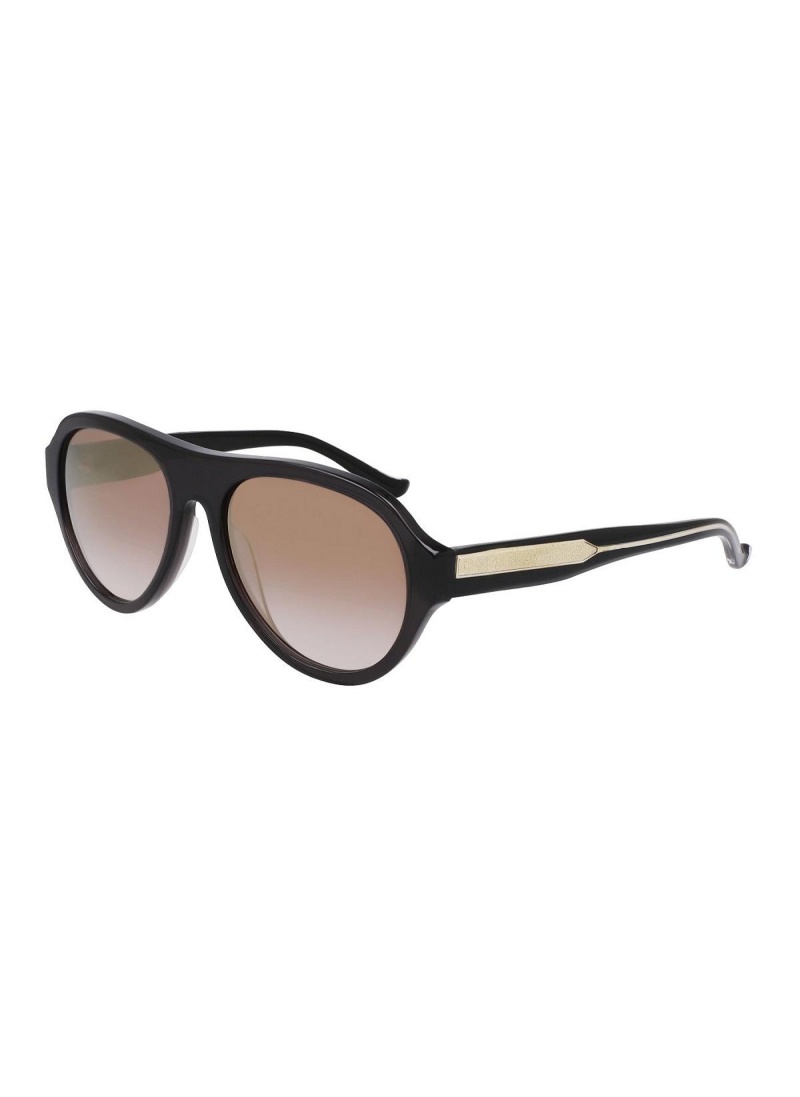 Black Donna Karan Aviator 56mm Modern Icons Eyewear | PH_DK78039