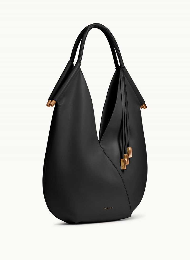 Black Donna Karan Baldwin Large Shoulder Bag | PH_DK40309