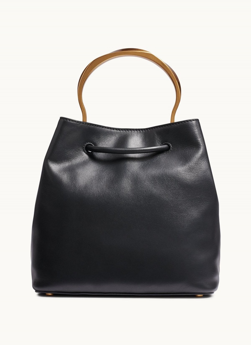 Black Donna Karan Lawrence Bucket Satchel | PH_DK47739