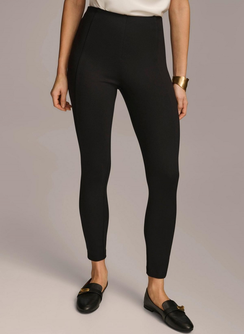 Black Donna Karan Skinny Leg Pants | PH_DK22351