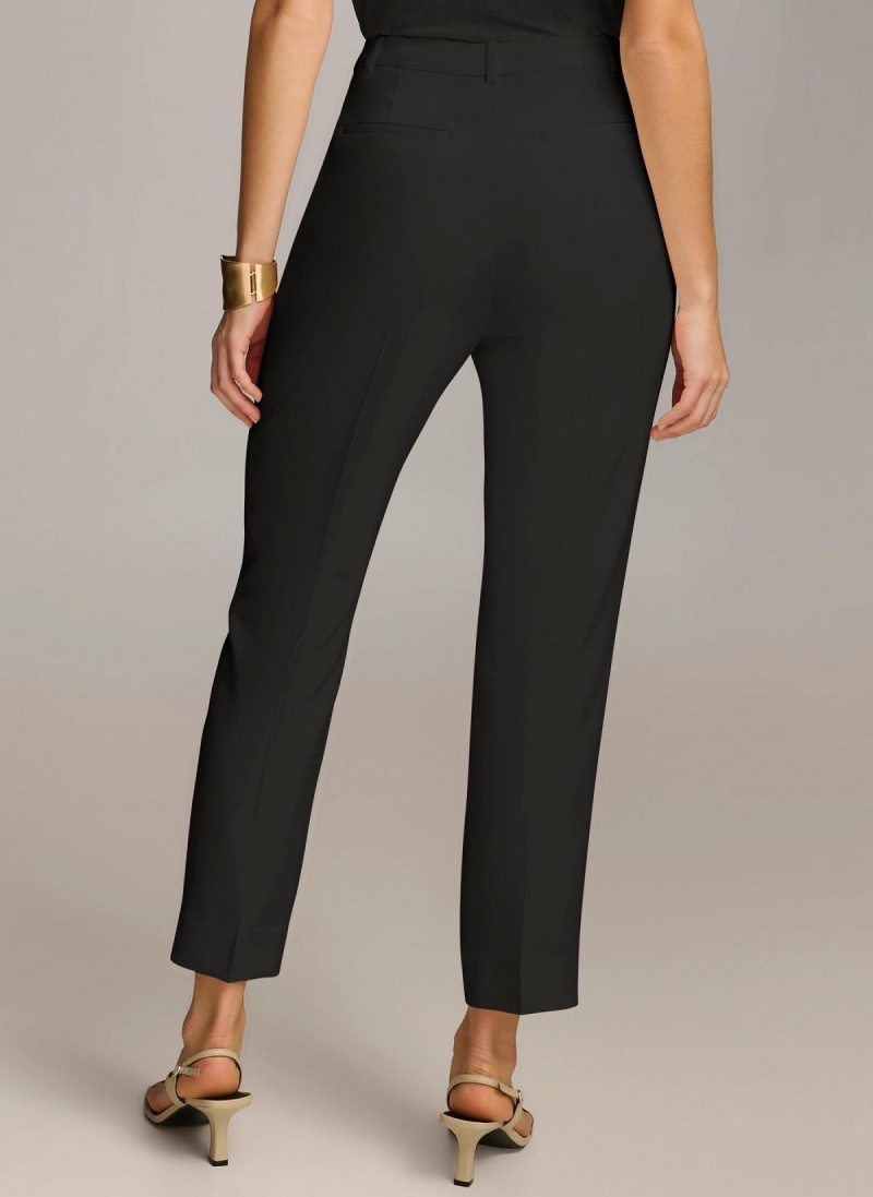 Black Donna Karan Slim Leg Pants | PH_DK49210