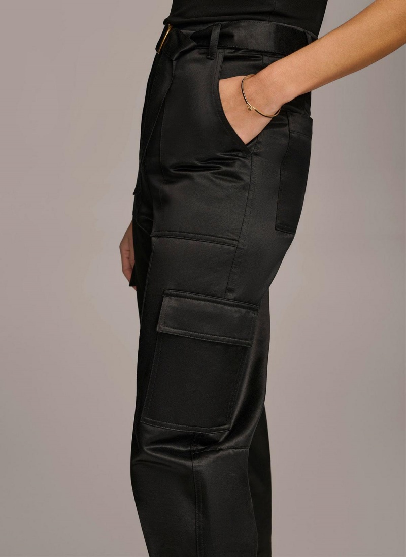 Black Donna Karan Utility Pants | PH_DK31951