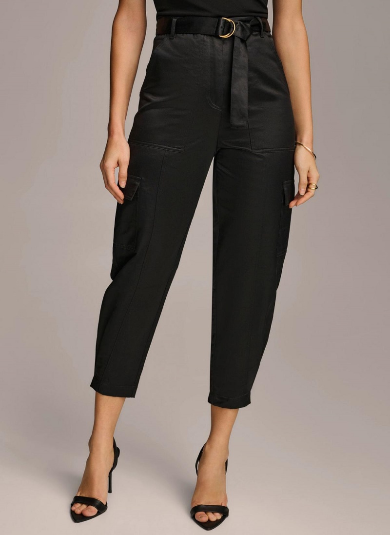 Black Donna Karan Utility Pants | PH_DK31951