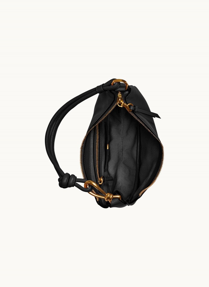 Black / Gold Donna Karan Roslyn Small Hobo Bag | PH_DK17401