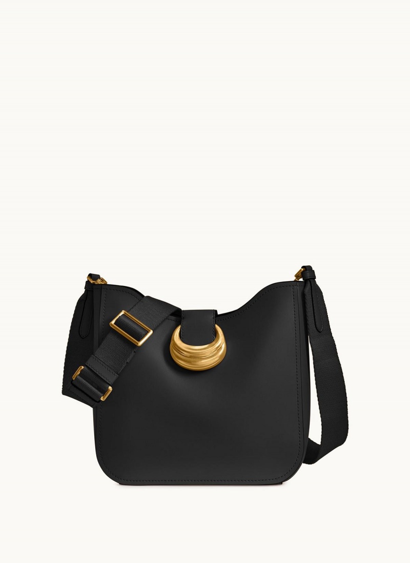 Black / Gold Donna Karan Valley Stream Crossbody Bag | PH_DK48497