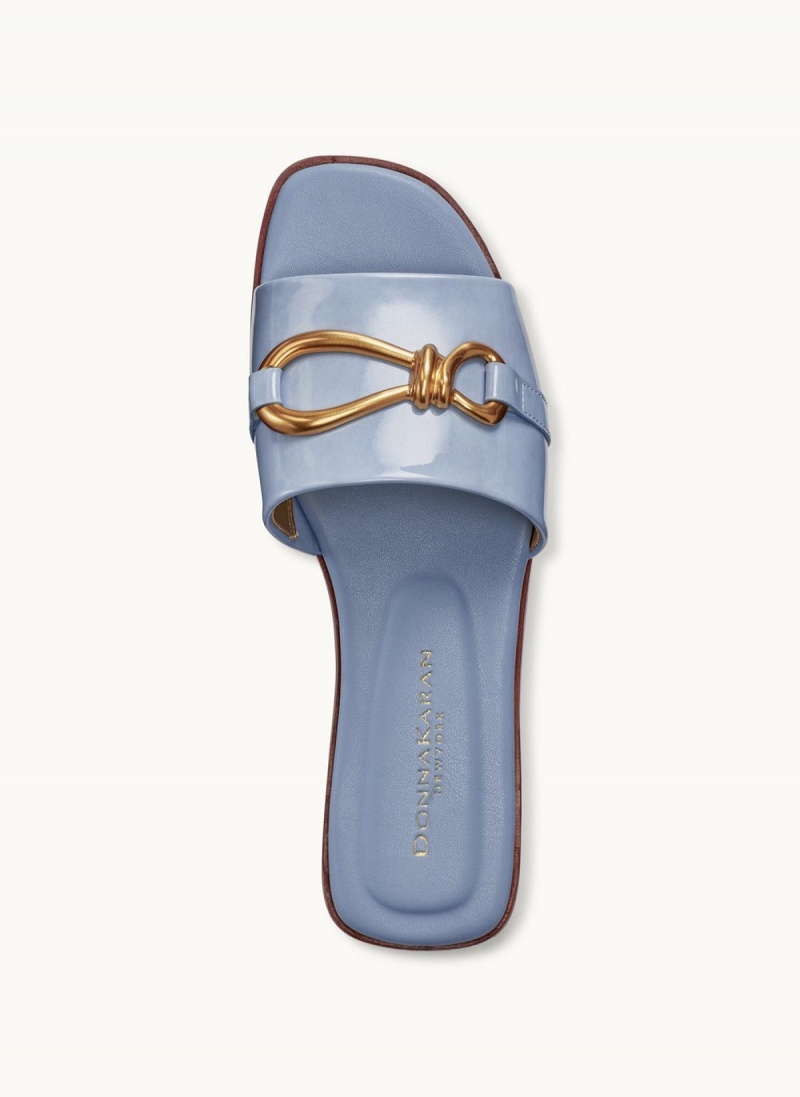 Blue Donna Karan Haylen Flat Sandals | PH_DK47884