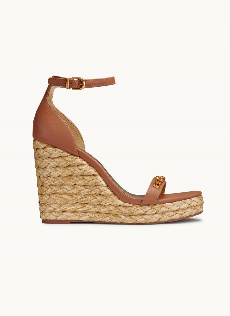 Brown Donna Karan Yulissa Ankle Strap Espadrille Sandals | PH_DK82255