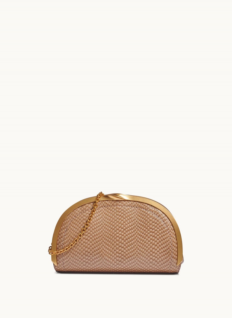 Gold Donna Karan Lawrence Clutch Satchel | PH_DK51856