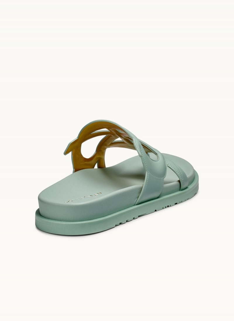 Green Donna Karan Hatsy Flat Sandals | PH_DK32045