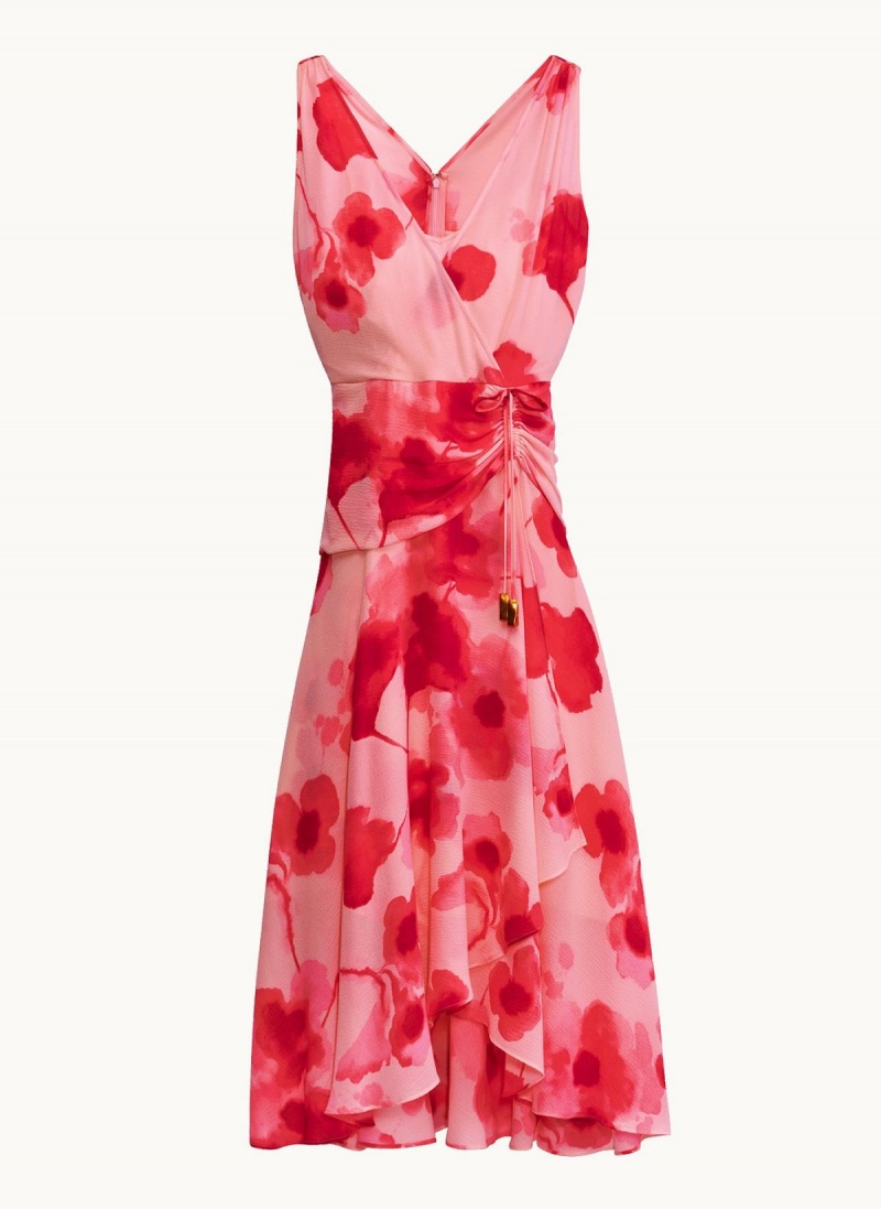 Pink Donna Karan Floral Midi Dress | PH_DK79579