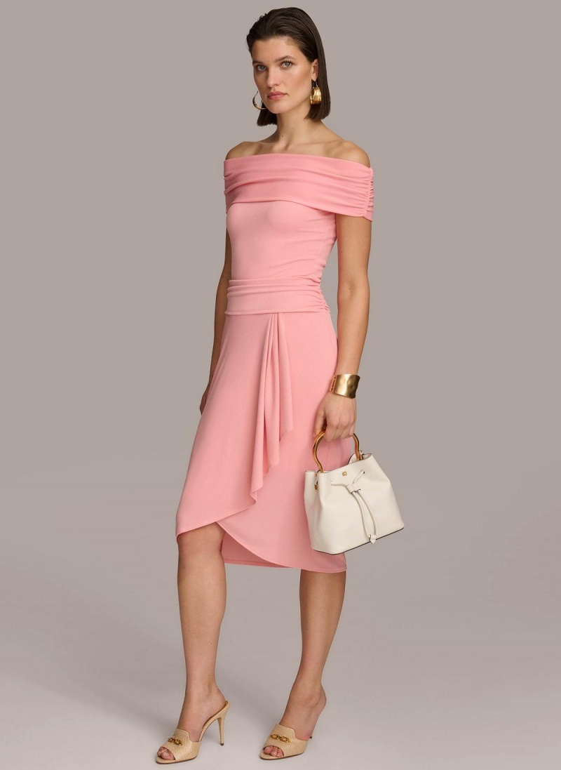 Pink Donna Karan Ruched Skirt | PH_DK98967