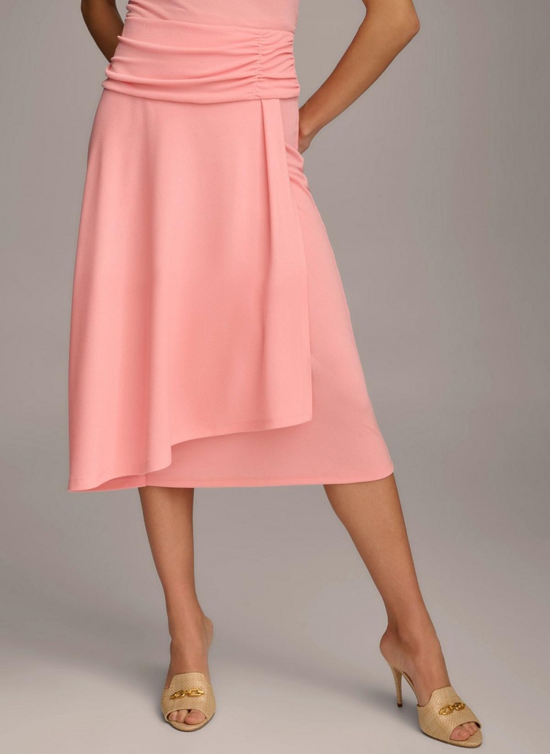 Pink Donna Karan Ruched Skirt | PH_DK98967