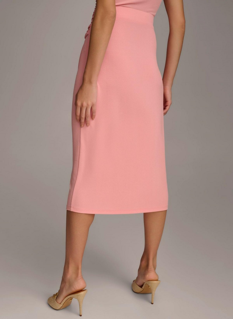 Pink Donna Karan Ruched Skirt | PH_DK98967