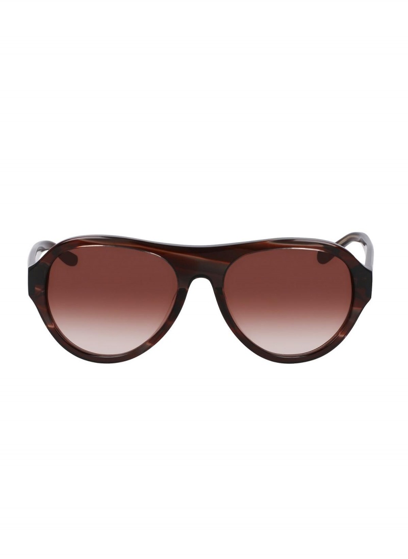 Red Donna Karan Aviator 56mm Modern Icons Eyewear | PH_DK78796