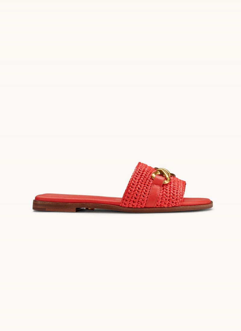 Red Donna Karan Haylen Flat Sandals | PH_DK77345