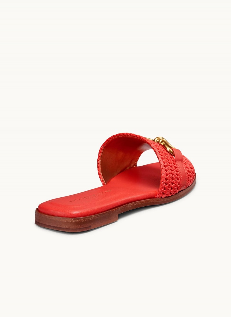 Red Donna Karan Haylen Flat Sandals | PH_DK77345