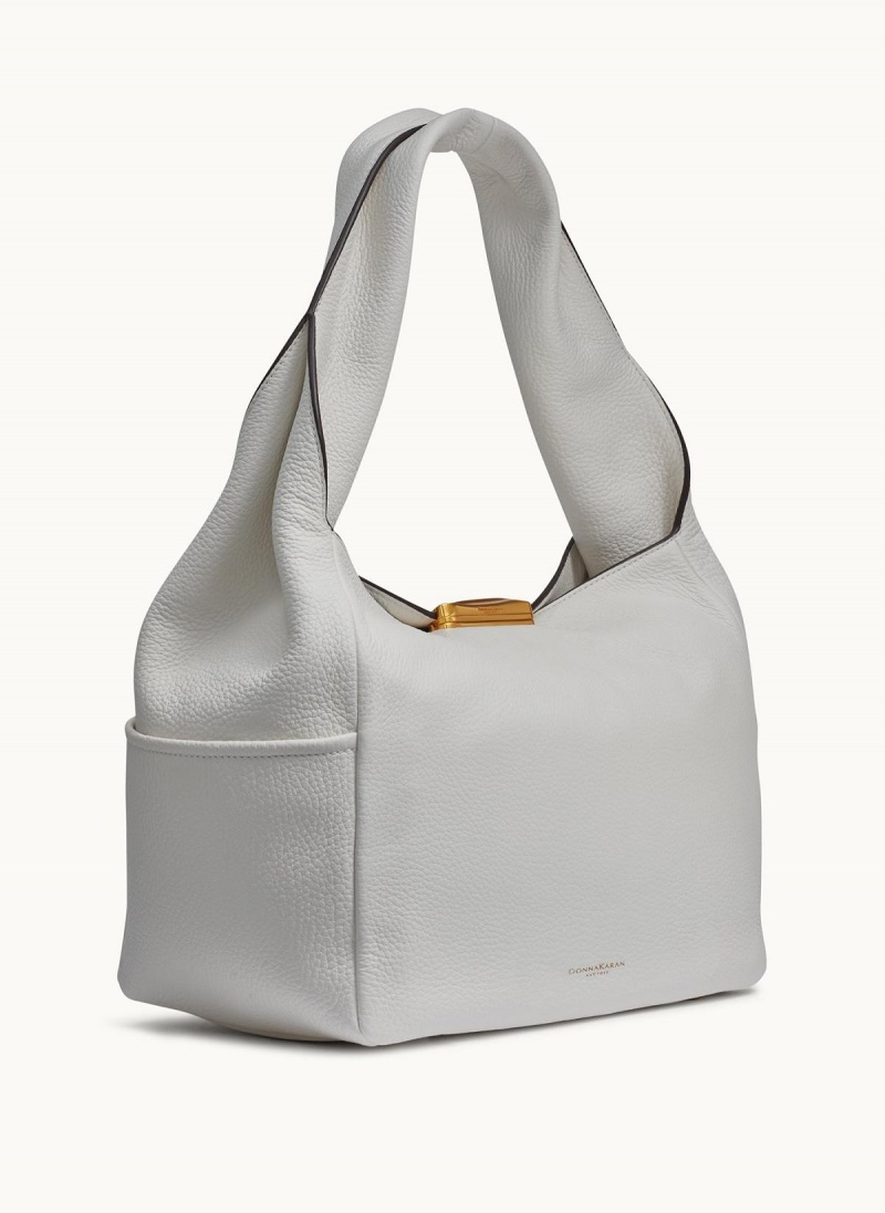 White Donna Karan Amagansett Shoulder Bag | PH_DK90328