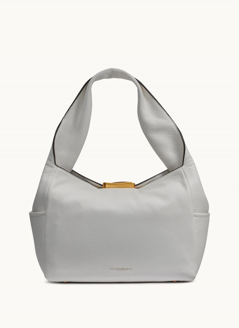 White Donna Karan Amagansett Shoulder Bag | PH_DK90328