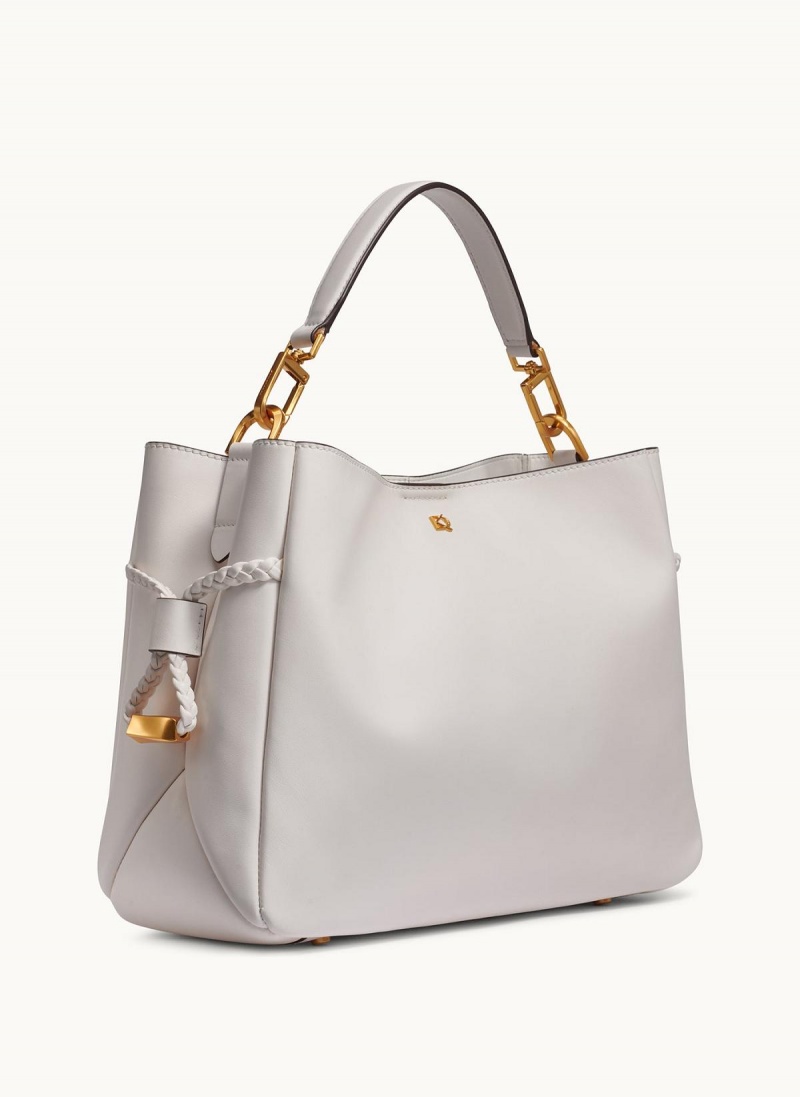 White Donna Karan Bellerose Satchel | PH_DK37744