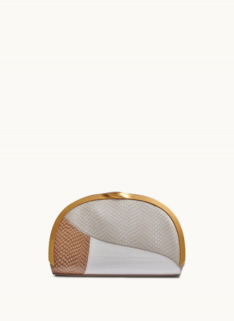 White Donna Karan Lawrence Clutch Satchel | PH_DK24176