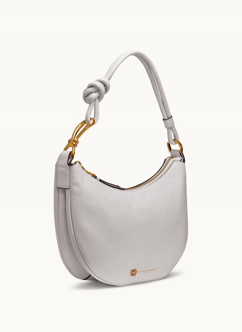 White Donna Karan Roslyn Small Hobo Bag | PH_DK83024