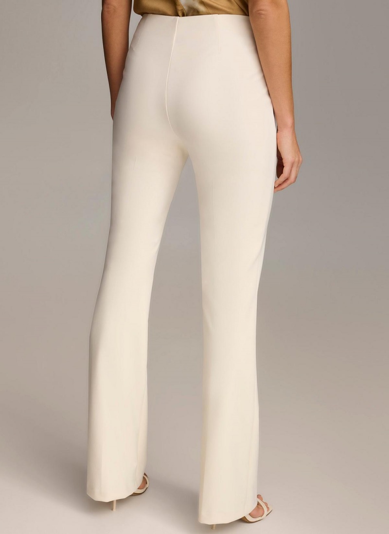 White Donna Karan Wide Leg Pants | PH_DK79555