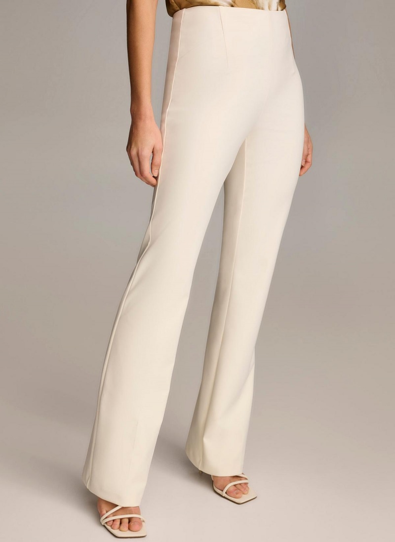 White Donna Karan Wide Leg Pants | PH_DK79555