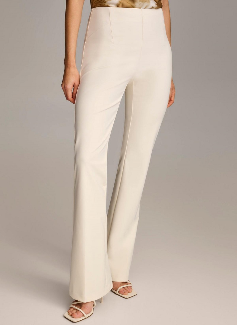 White Donna Karan Wide Leg Pants | PH_DK79555